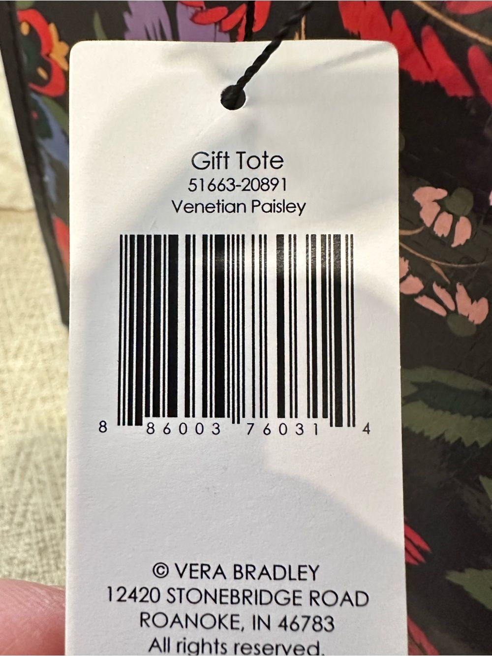 Vera Bradley 3 Gift Totes: Toasty Teddies, Catnip Christmas, Venetian Paisley - Picture 13 of 13